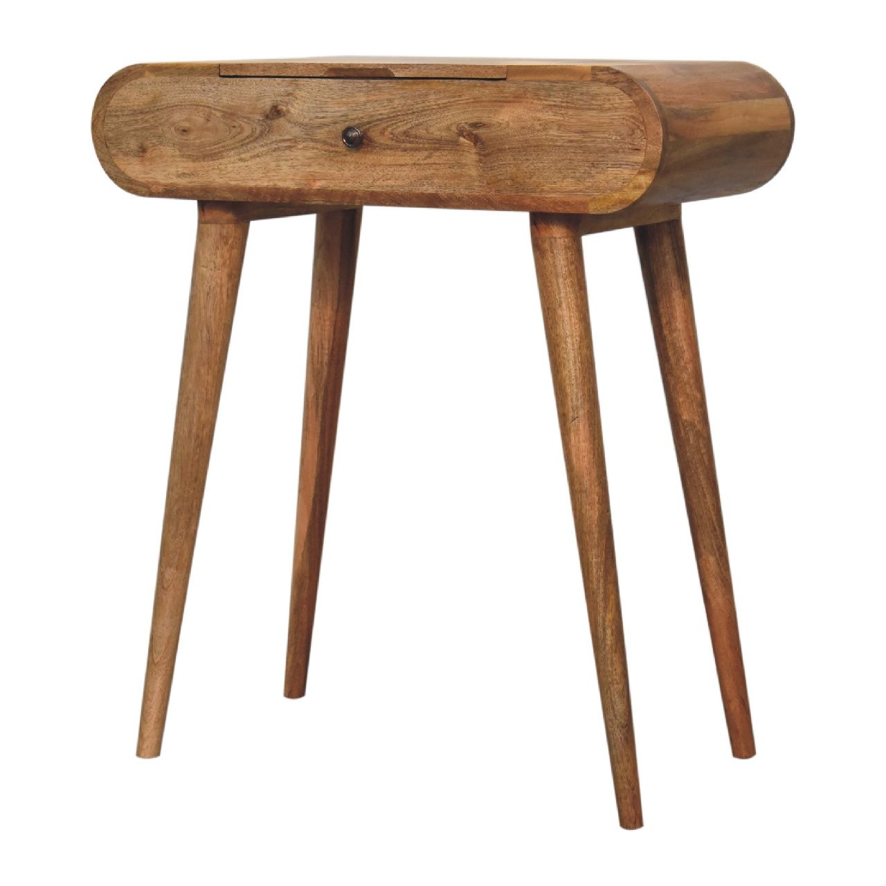 Mini Round Dressing Table - Oak