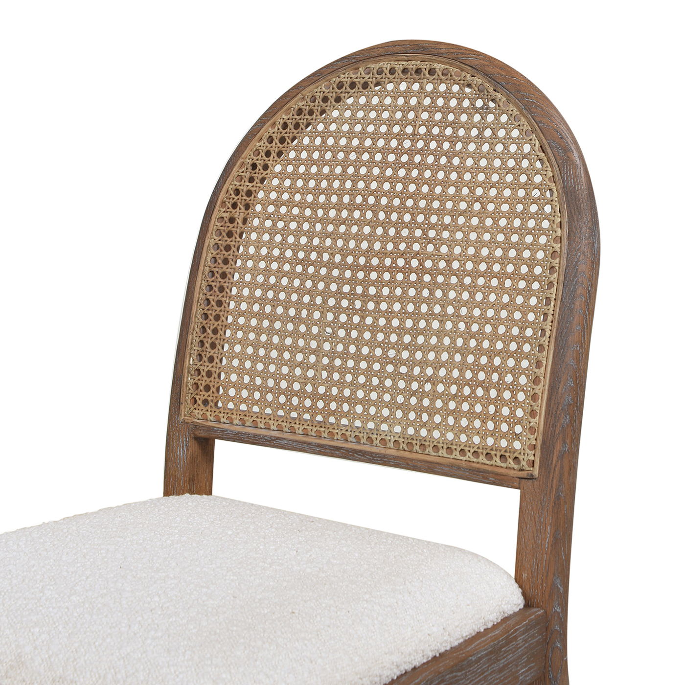 Panama - Curved Cane Side Dining Chair (Set of 2) - Ivory White