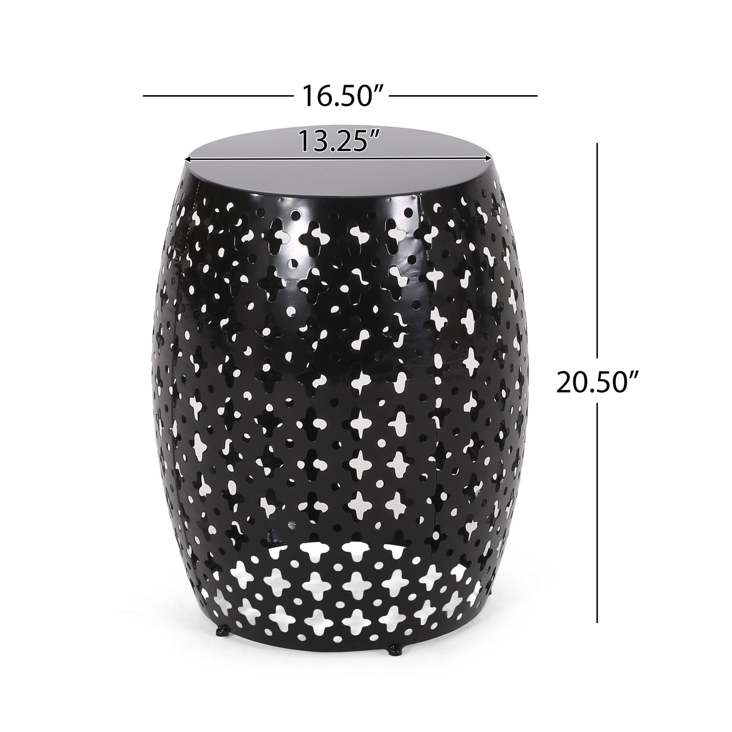 Metal End Table Large - Black