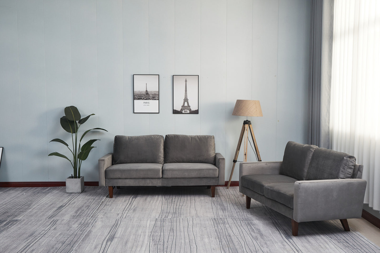 Plush Comfort Loveseat - Gray
