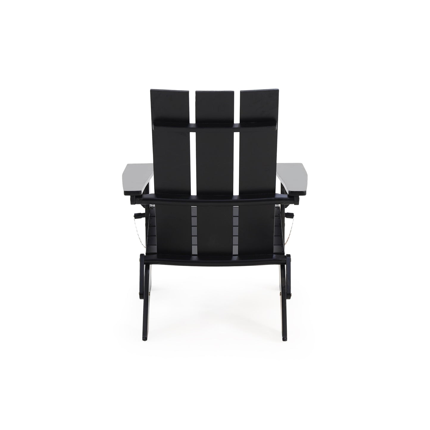 Aurascape - Outdoor Acacia Wood Foldable Adirondack Chair - Black