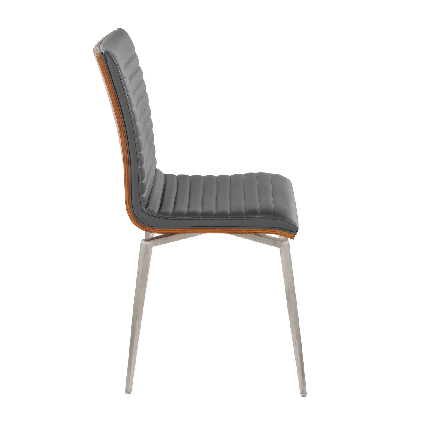 Mason - Contemporary Dining Chair With Swivel (Set of 2) - Walnut / Gray