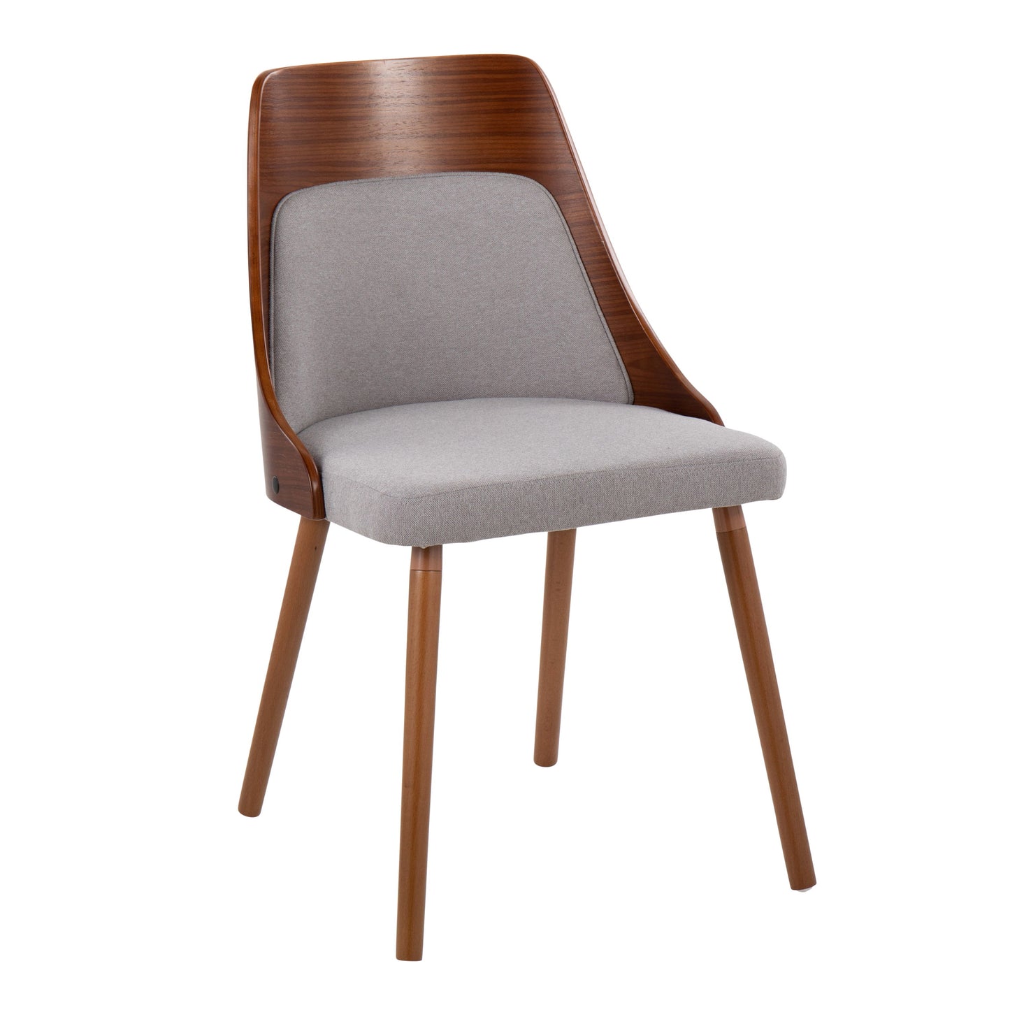 Anabelle - Mid-Century Modern Chair (Set of 2) - Walnut / Gray