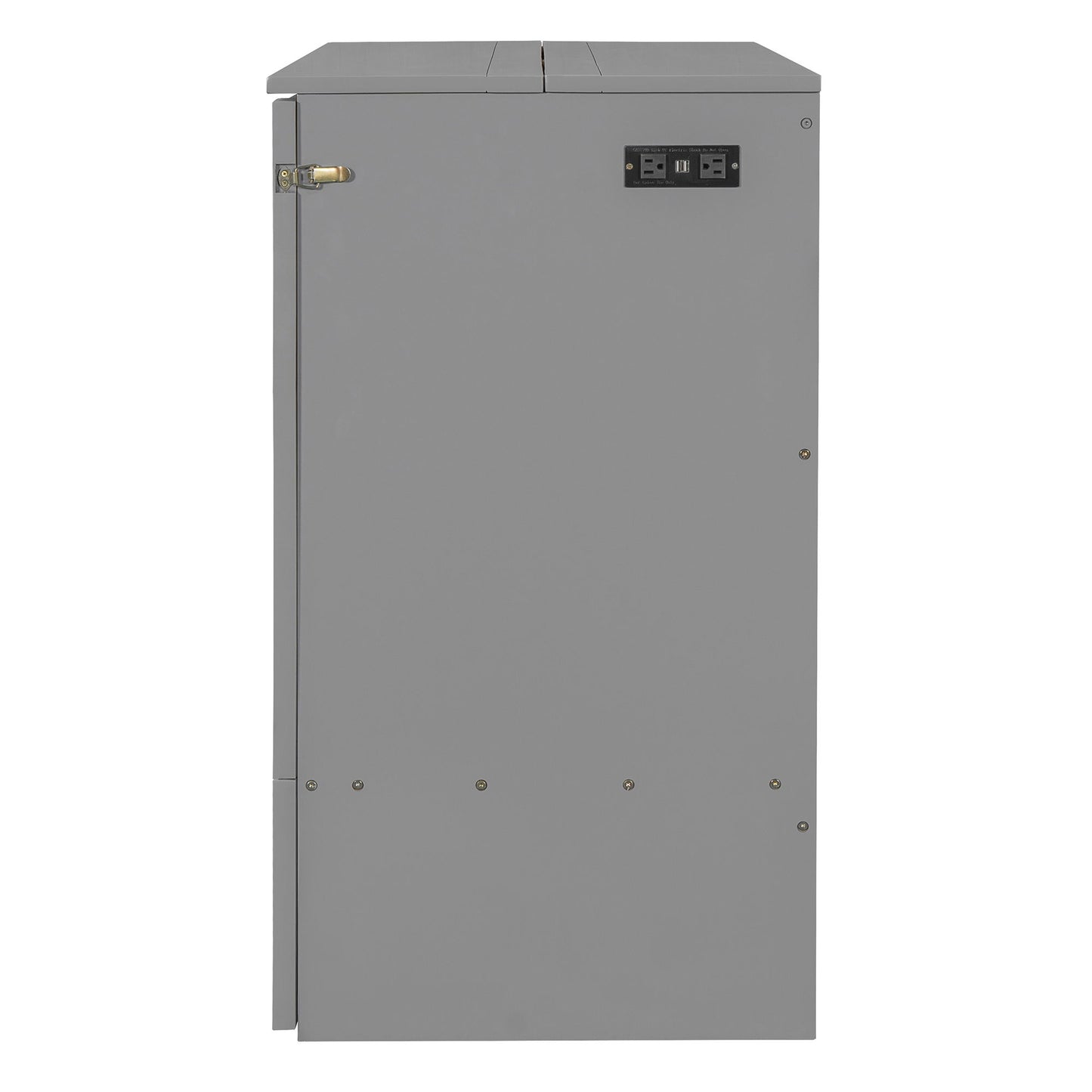 Full Size Murphy Bed With Drawer And A Set Of Sockets & USB Ports, Pulley Structure Design - Gray