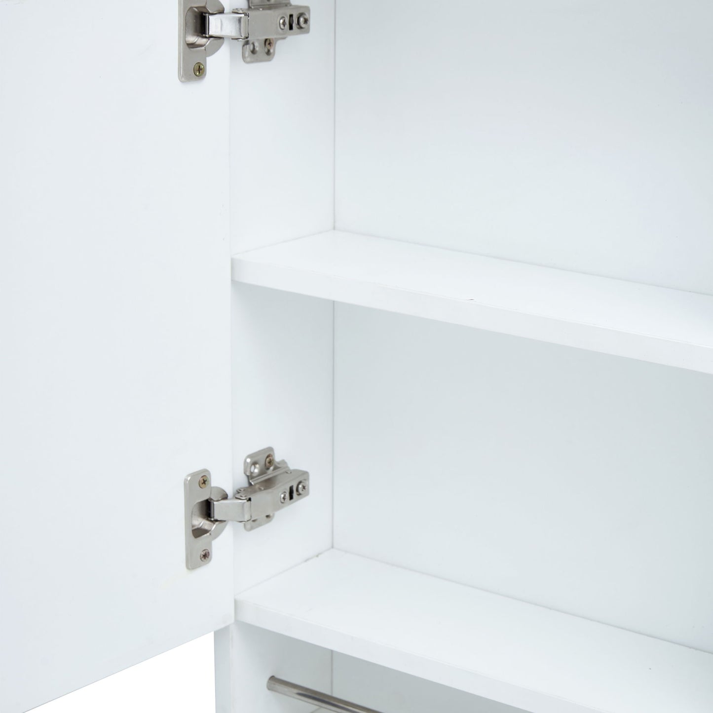 Wall Mounted Bathroom Storage Cabinet With Mirror Door, Medicine Cabinet, Over The Toilet Storage Cabinet With Shelves And Towel Rack - White