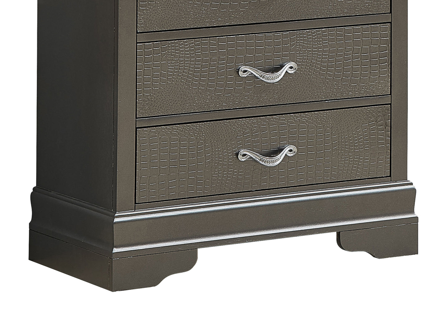 Sleek Transitional Chest - Metal Black