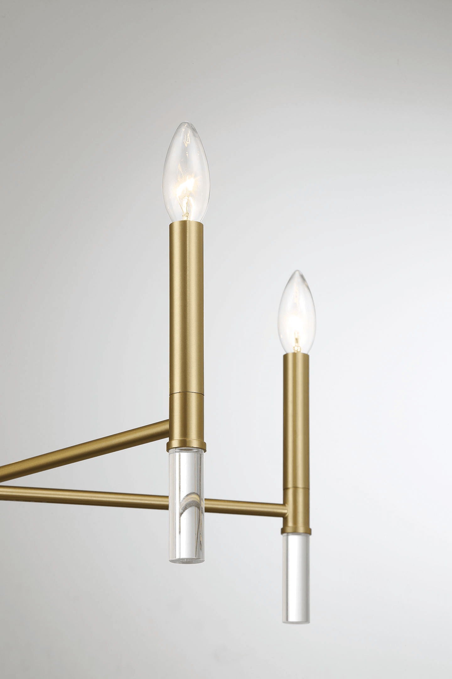 Courtyard - 5 Light Candle Light Chandelier - Clear / Gold
