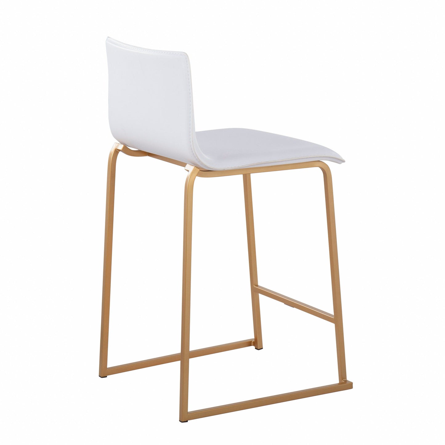 Mara - Contemporary Counter Stool (Set of 2) - Gold / White