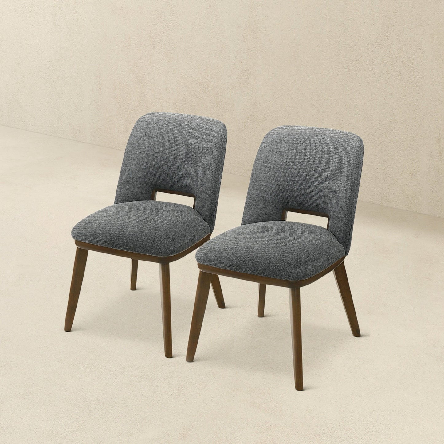 Blake - Dining Chair (Set of 2) - Brown / Dark Gray
