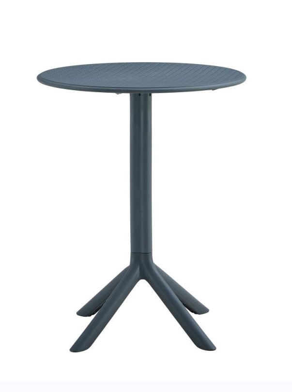 3 Piece Plastic Arm Chair Bistro Grs Premium Ocean Plastic - Charcoal