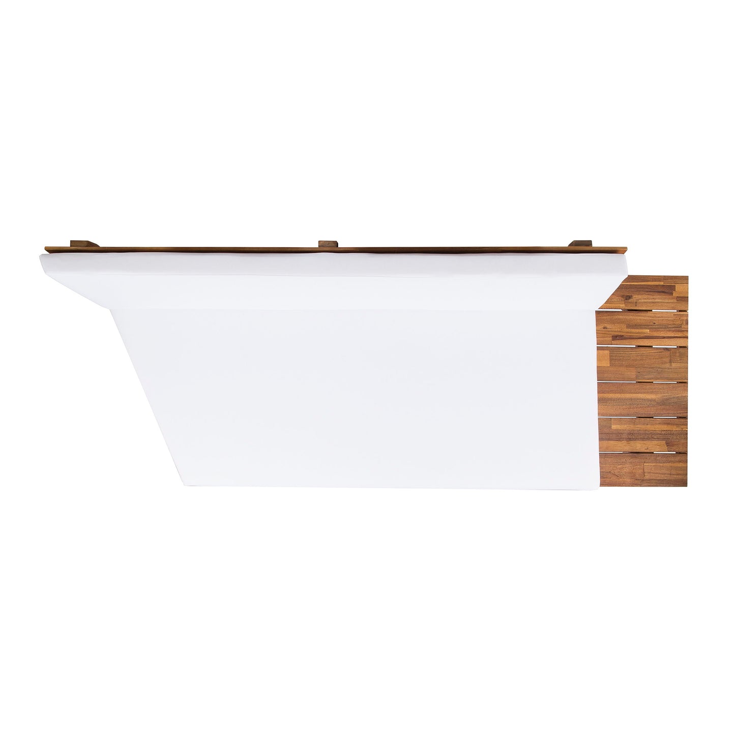 Hillcrest - V Shaped 4 Piece Sof Set With Coffee Table Cushions, Sandblast Finish - White