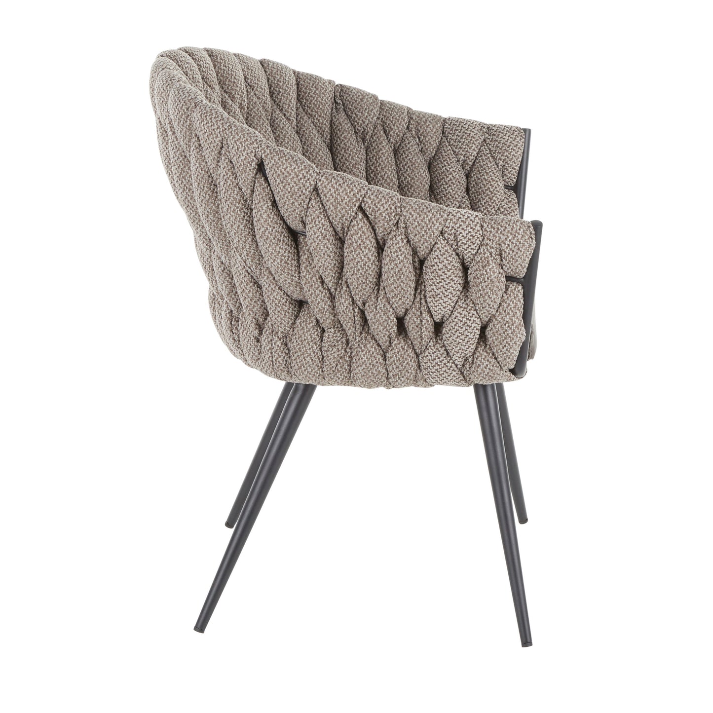 Matisse - Braided Contemporary Chair - Black / Gray