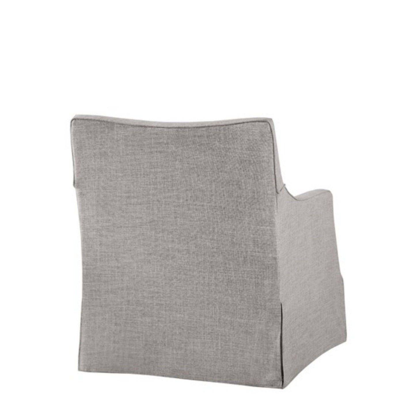 Skirted Swivel Chair Traditional Aesthetic - Gray