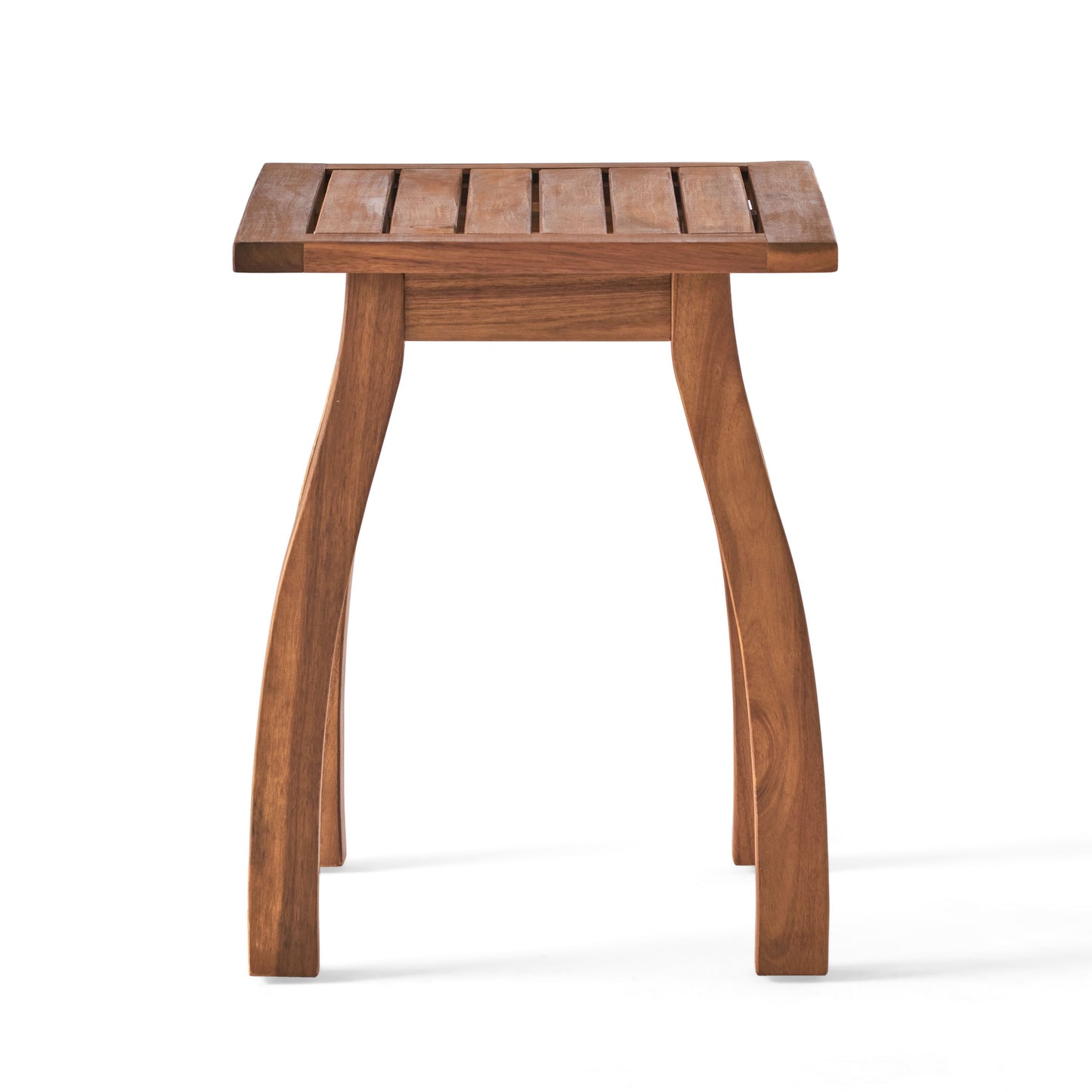 Kinesis - Outdoor Side Table With Slatted Top And Wood Frame - Teak