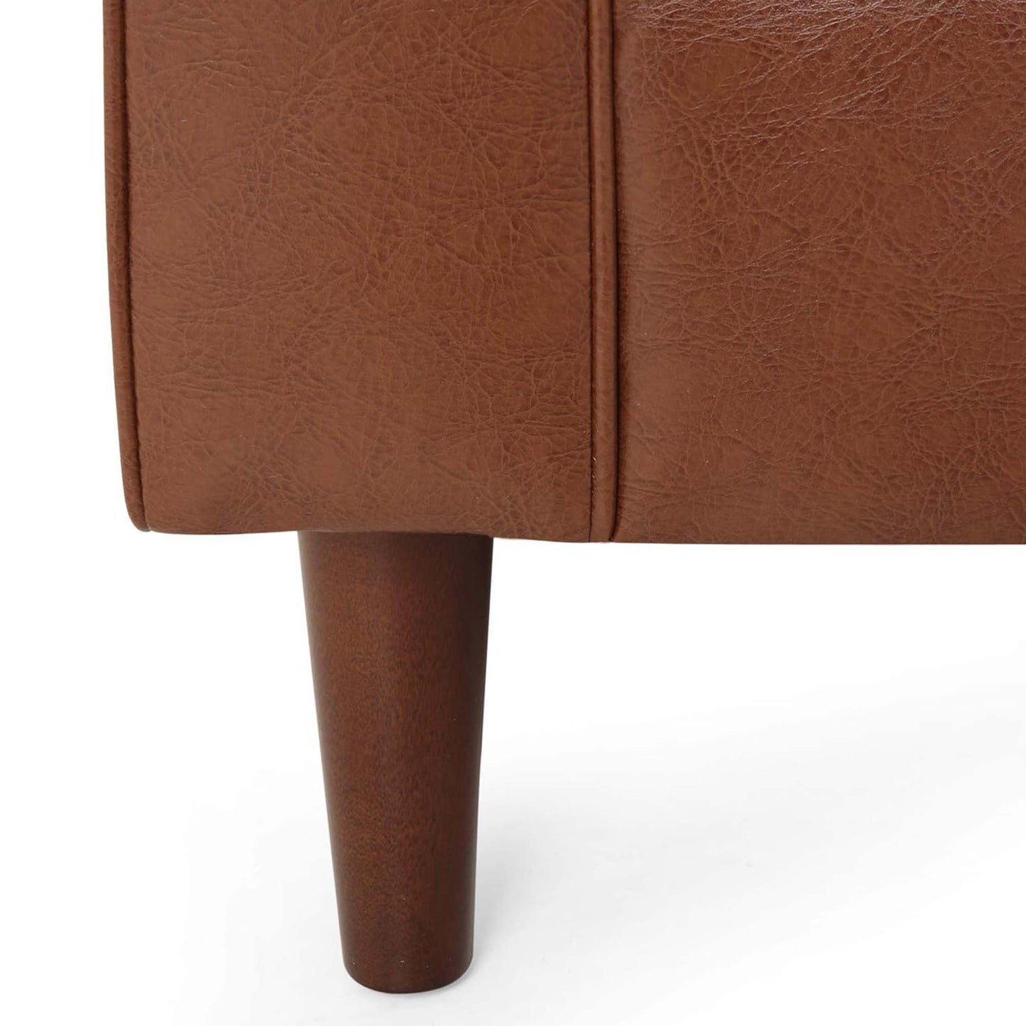 Comfy 3 Seat Sofa With Wooden Legs, For Living Room And Study - Light Brown
