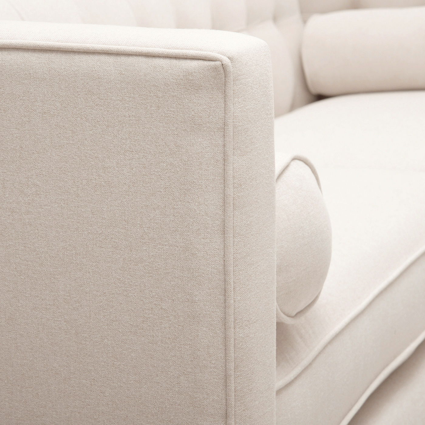 Jack - Modern Tuxedo Tufted Sofa - Sky Neutral Beige
