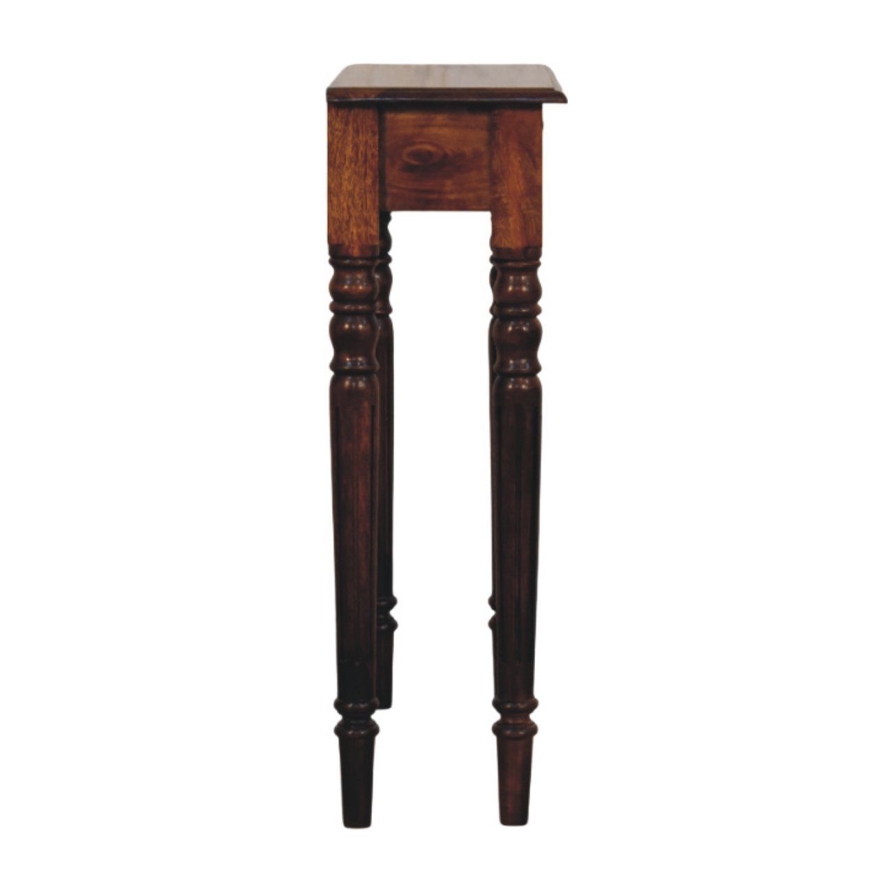 Turned Legs 1 Drawer Console - Brown