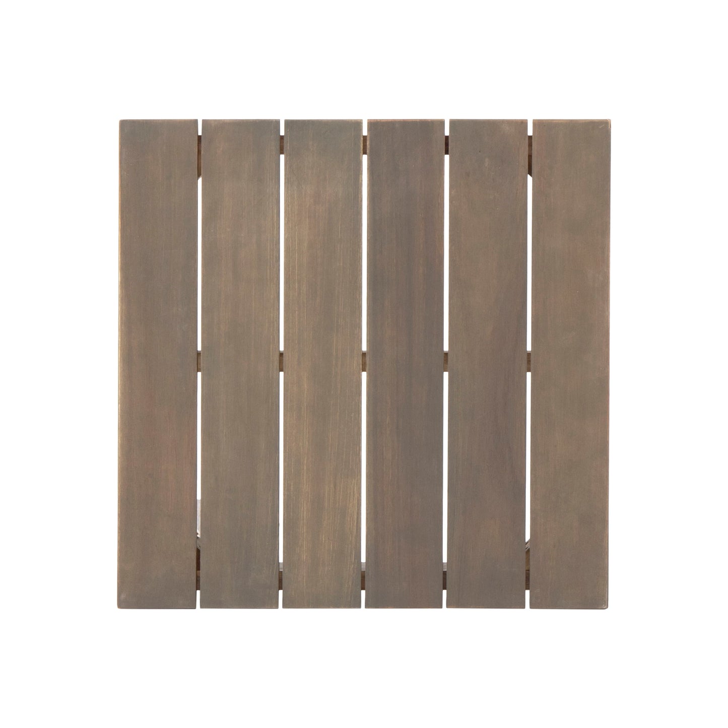 Halcyon - Outdoor Side Table With Slat Design And Acacia Wood Frame - Gray