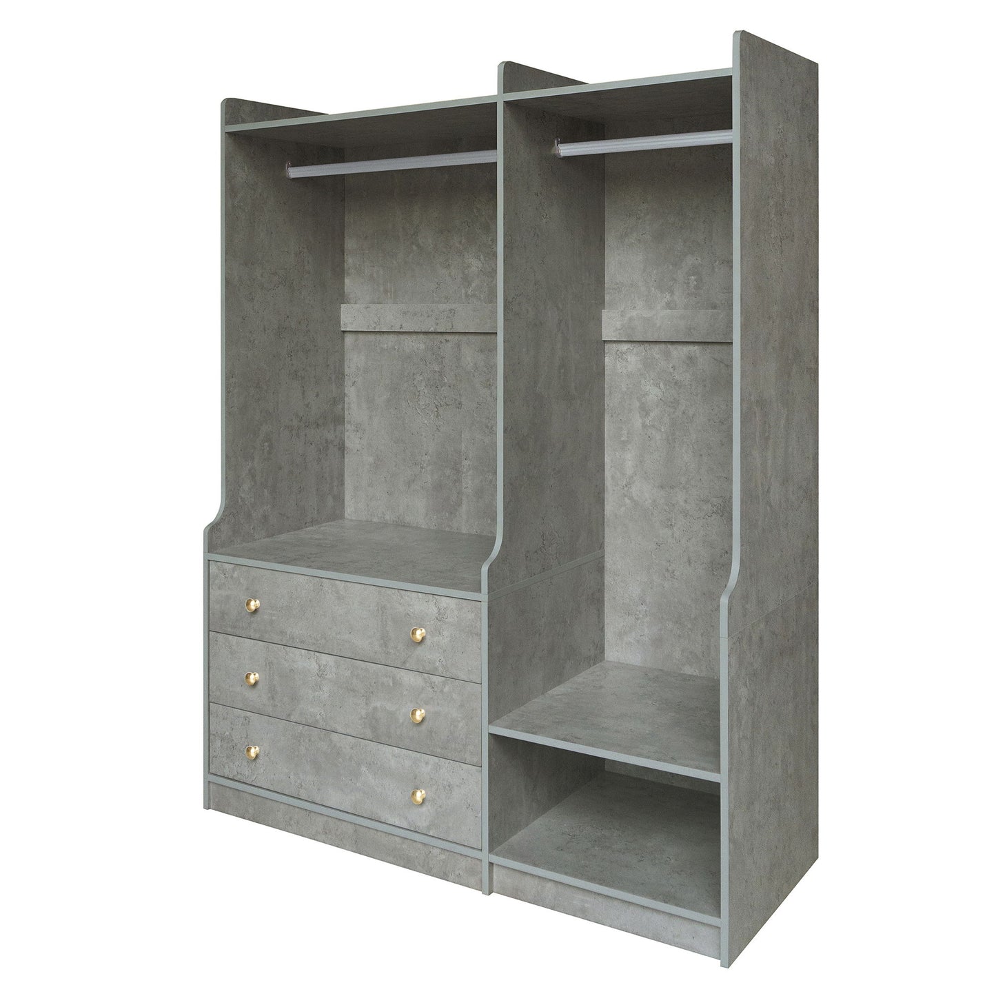 Open Wardrobe Storage For Bedroom - Gray