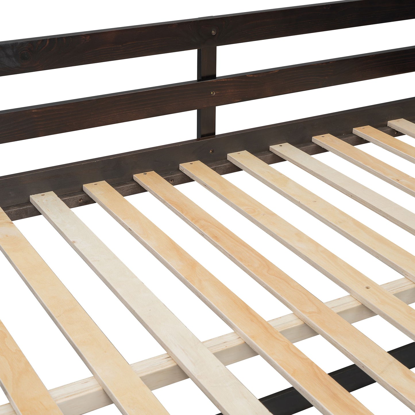 Full Over Full Bunk Bed With Storage Drawers And Shelves - Espresso