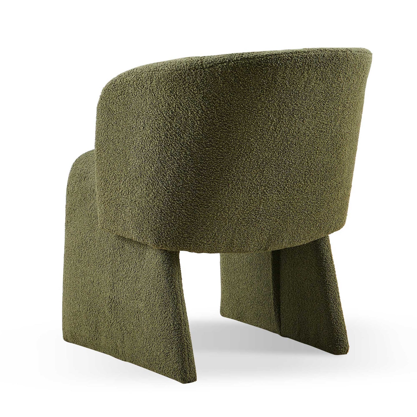 Modern Accent Chair Green Single Sofa Chair, Upholstered Side Chair Teddy Comfy Chair For Dining Room / Bedroom / Living Room / Reception 1 Piece - Green