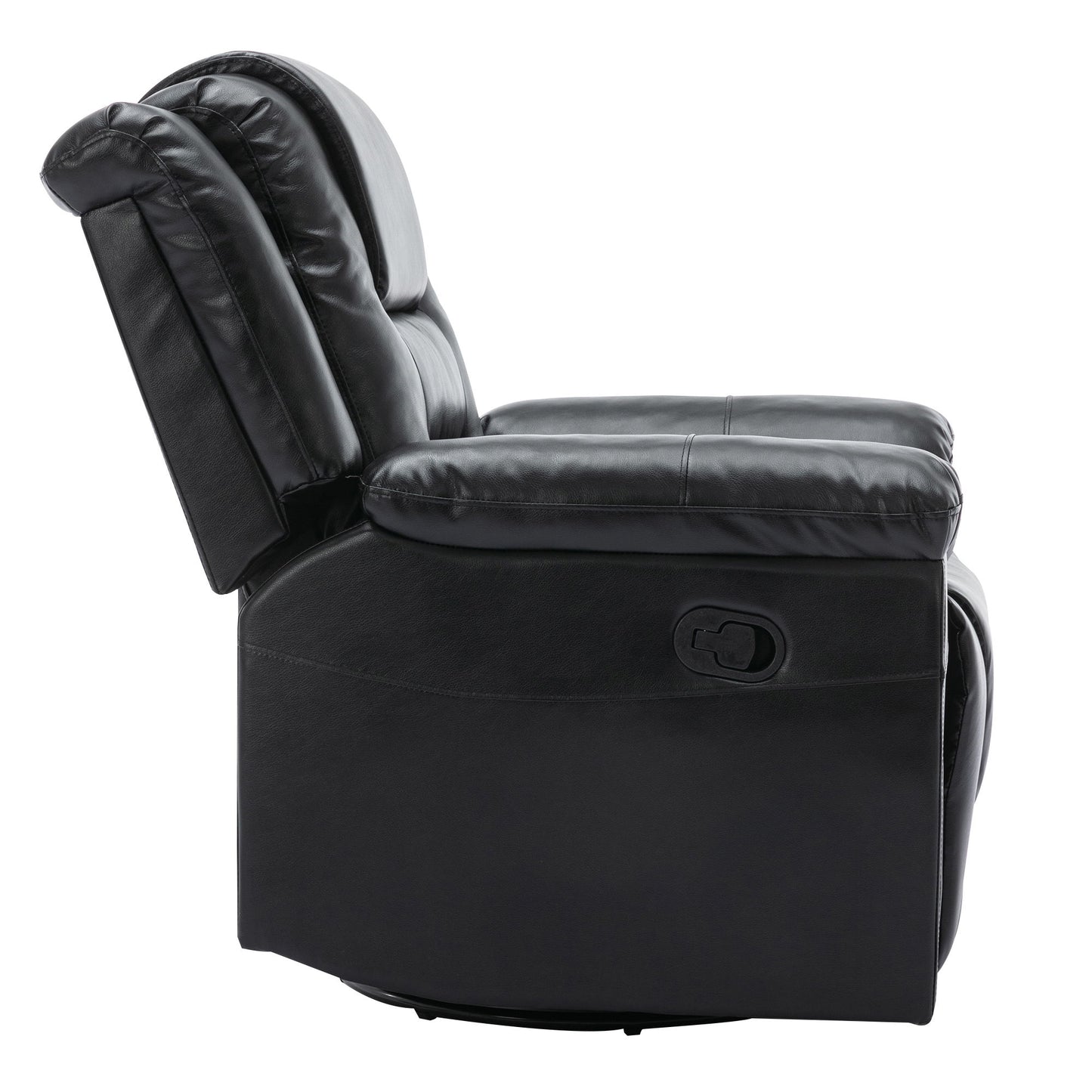 360ÔøΩÔøΩ swivel And Rocking Home Theater Recliner Manual Recliner Chair With Wide Armrest For Living Room - Black