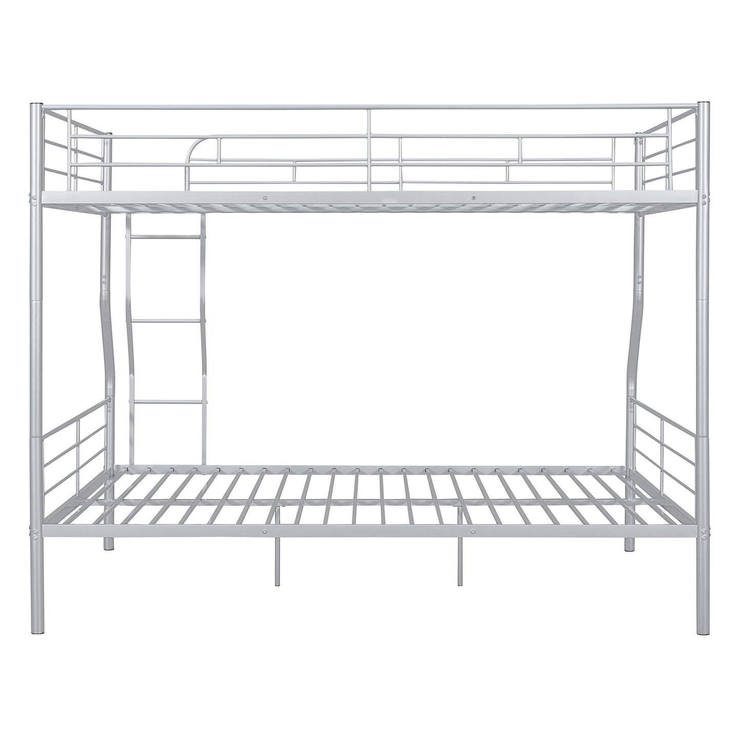 Full Long Over Queen Metal Bunk Bed - Sliver