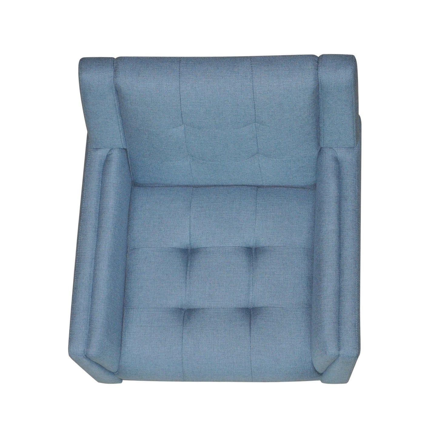 Luminaesque - Fabric Upholstered Armchair With Tufted Back - Blue