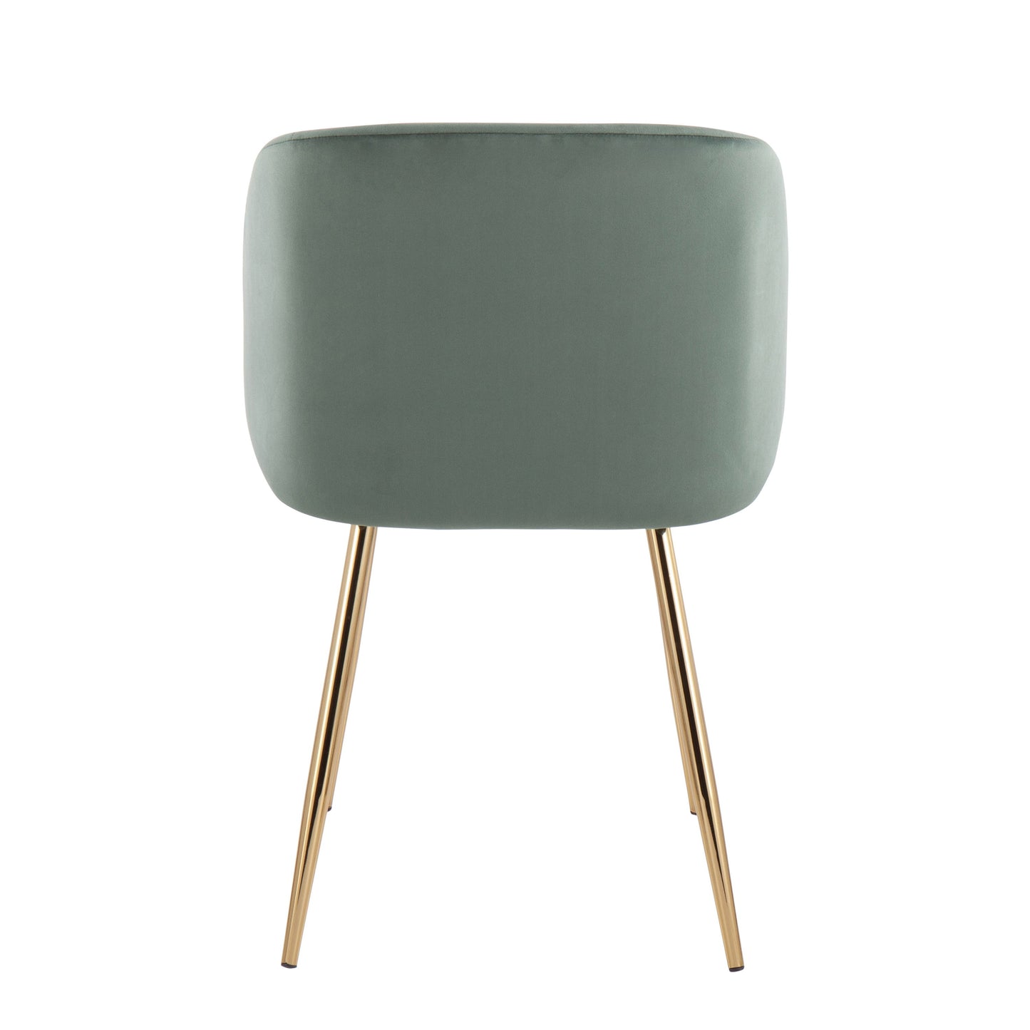 Fran - Contemporary Chair (Set of 2) - Gold / Sage Green