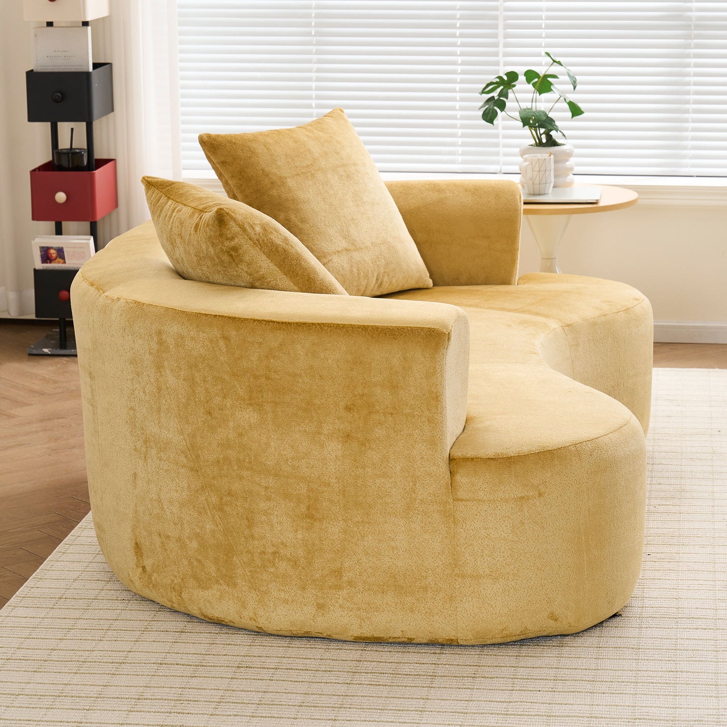 Modular Sectional Sofa With Chaise, Cloud Sectional Modern Sleeper Couch With Deep Seat, Sponge Compression Sofas - Yellow