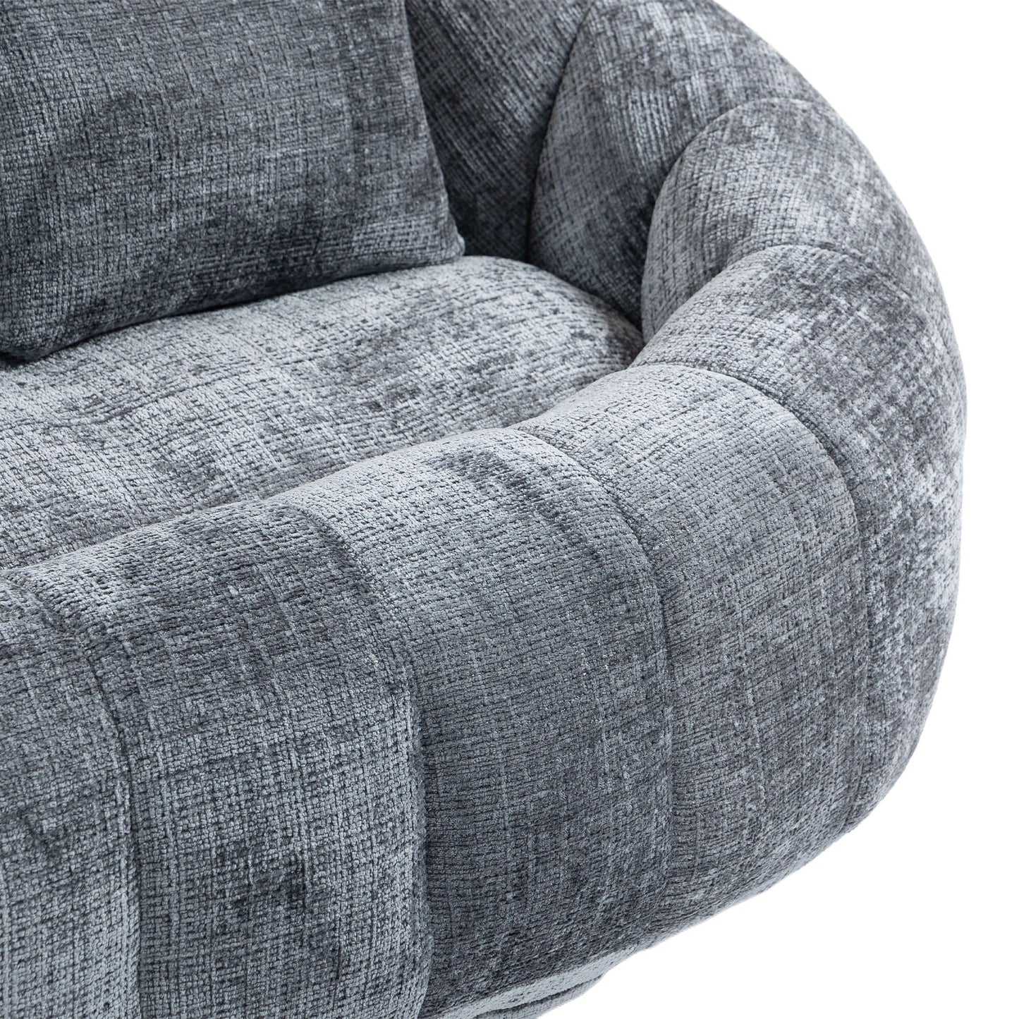 Contemporary Bean Bag Sofa Lazy Sofa Durable Comfort Lounger For Indoor & Outdoor Use - Gray