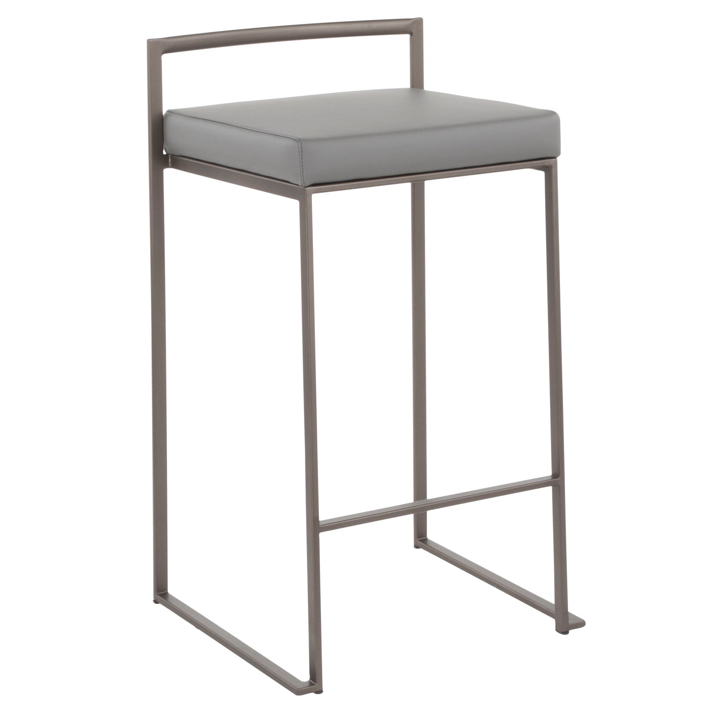 Fuji - Industrial Stackable Counter Stool (Set of 2) - Gray