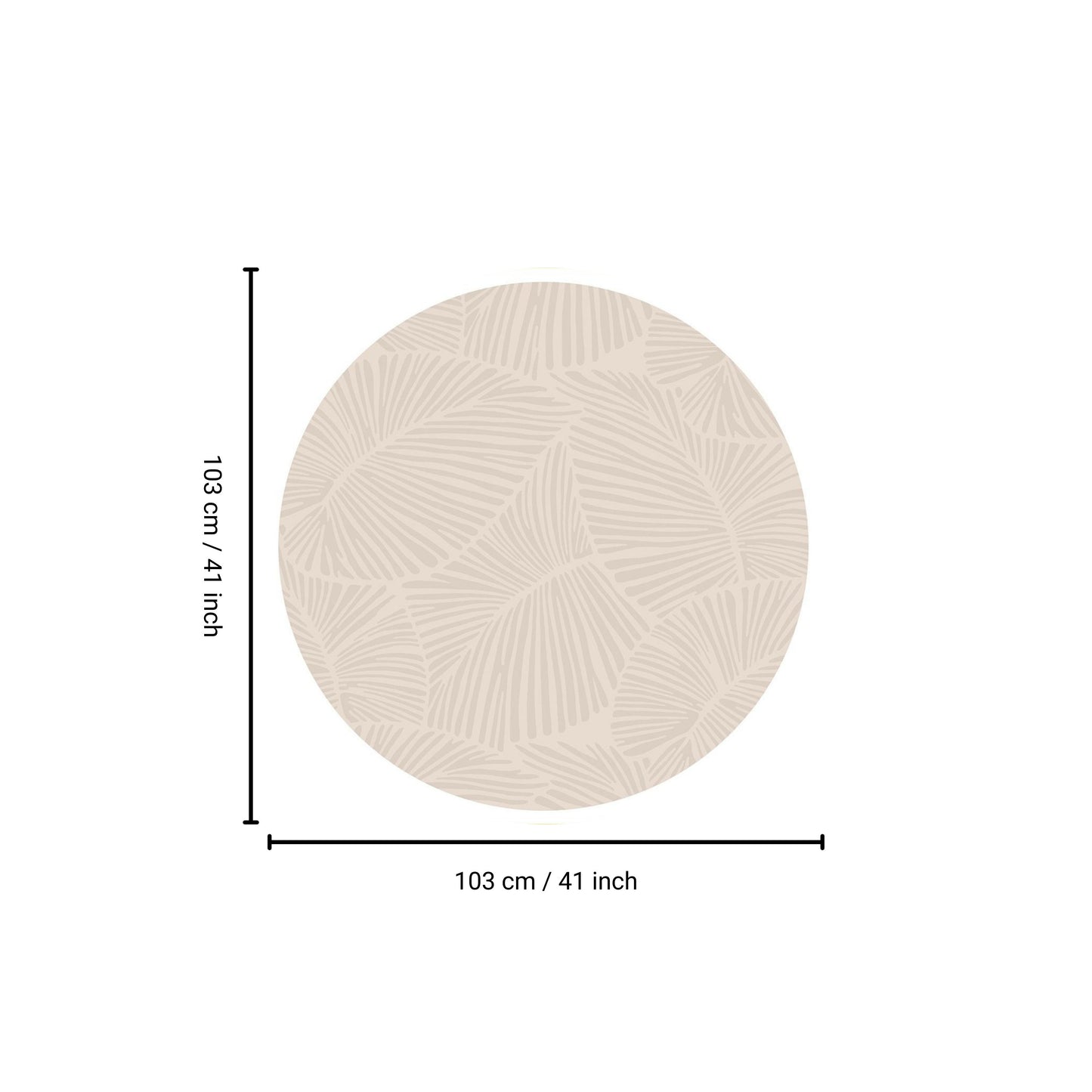 Curve - Round Rug - Beige