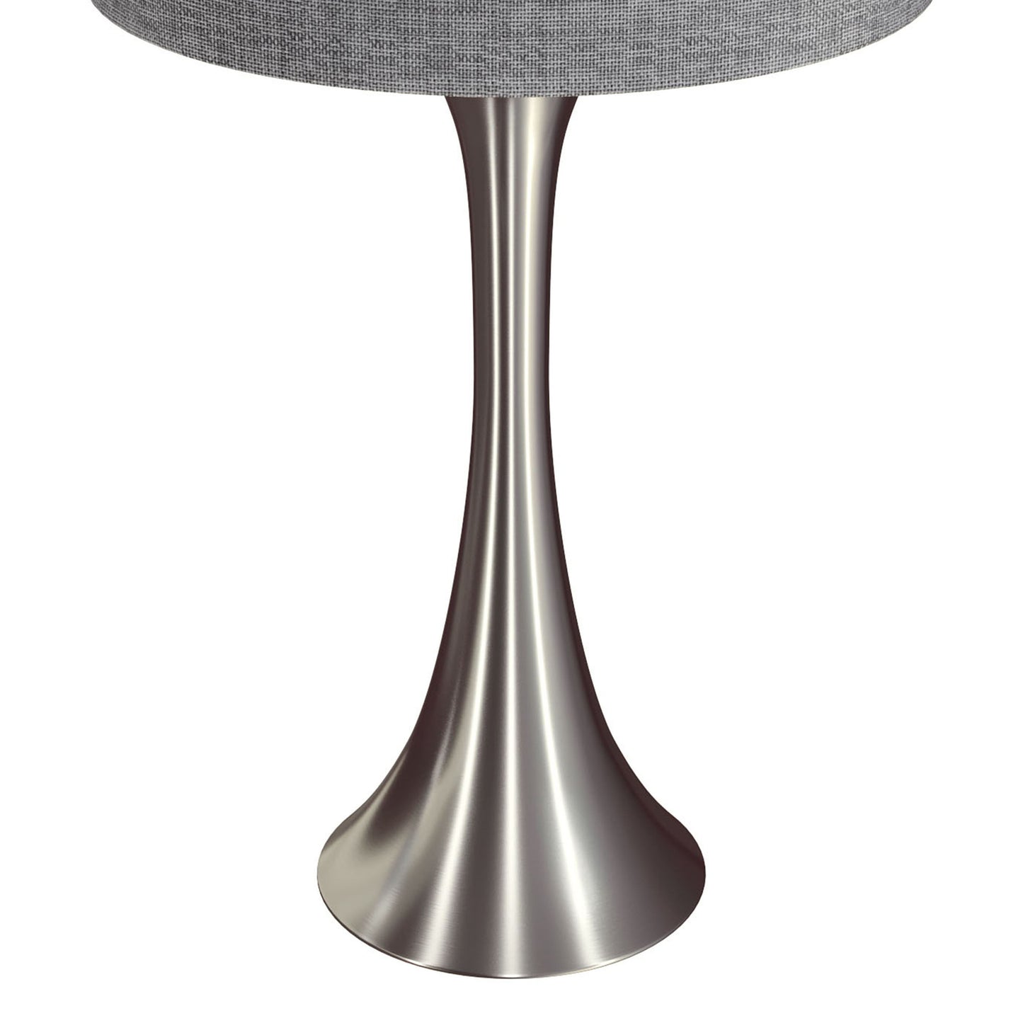 Lenuxe - Contemporary Table Lamp (Set of 2) - Nickel / Gray