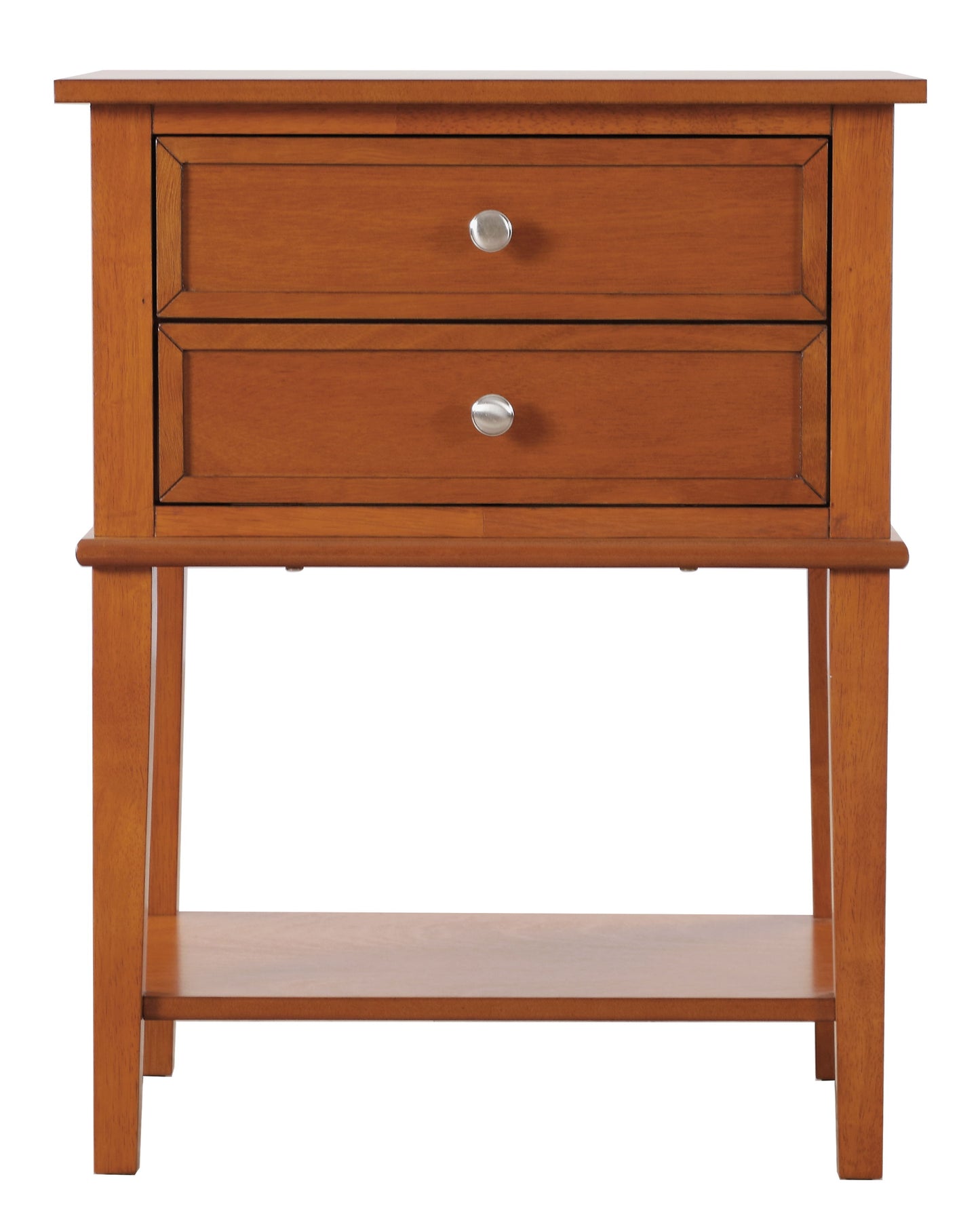 Vibrant Contemporary Nightstand - Oak