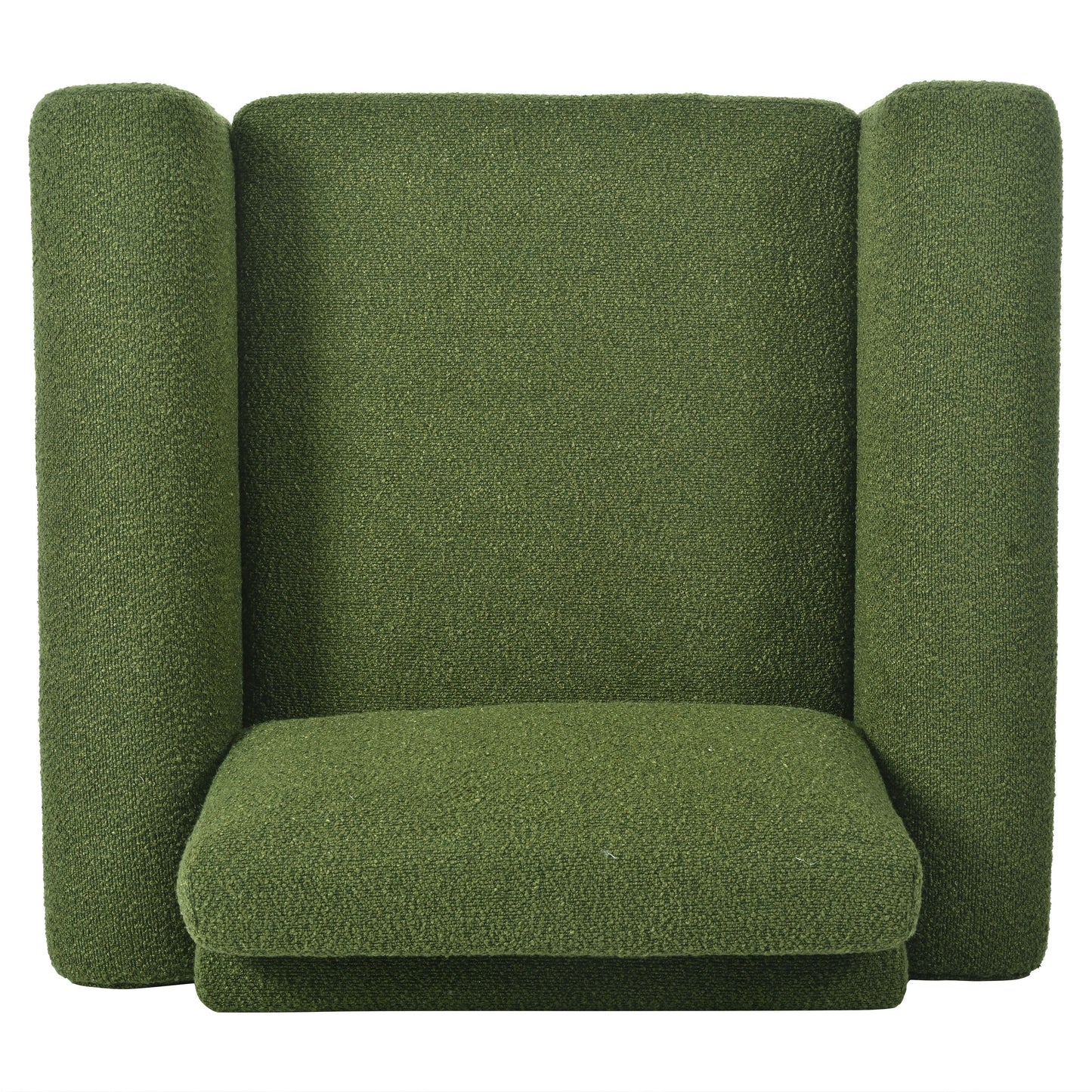 Modern Boucle Upholstered Accent Chair Sturdy Support & Luxurious Comfort Solid, Manufactured Wood - Green