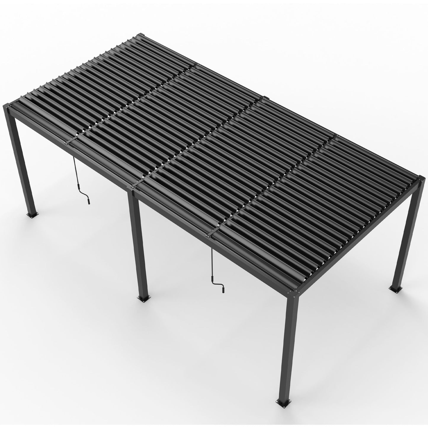 10 x 19 Ft Louver Pergola Frame & Louvers - Black
