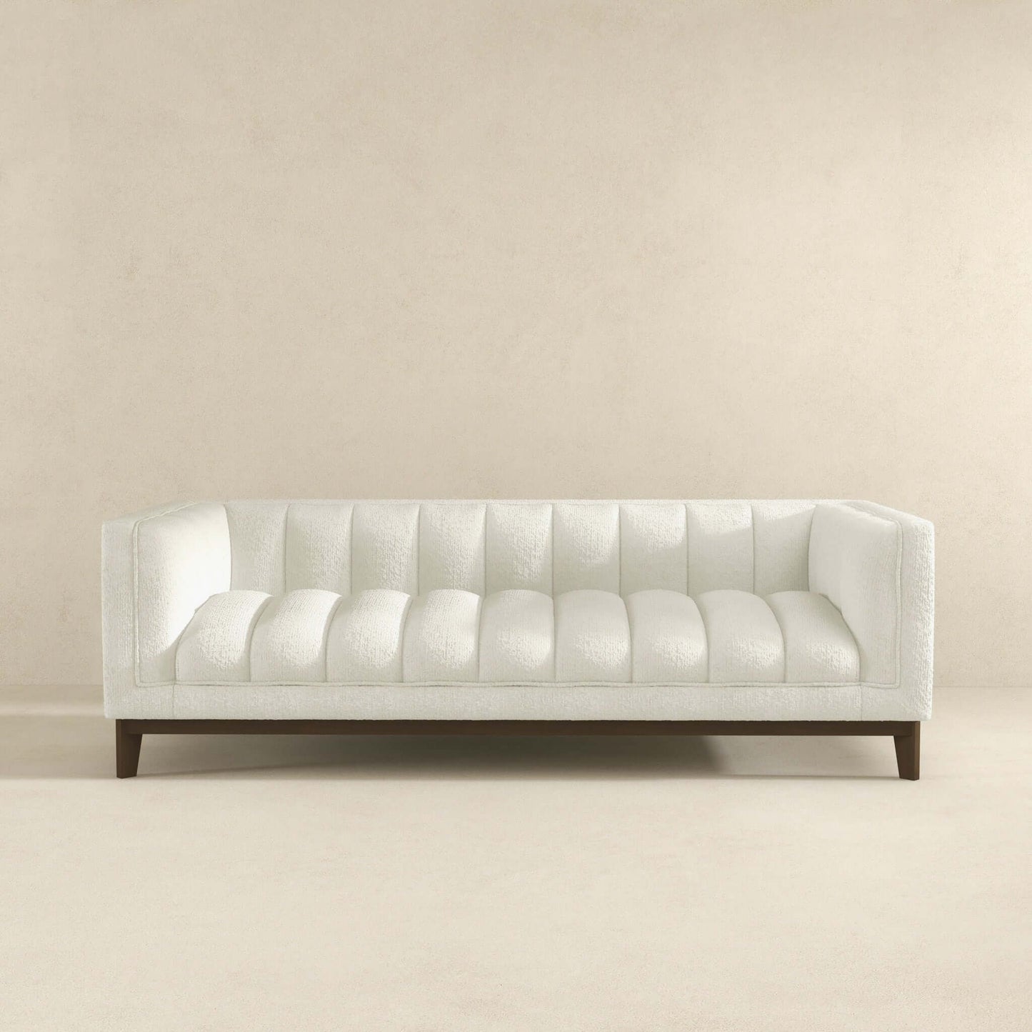 Melissa - Mid-Century Modern Sofa - Brown / White