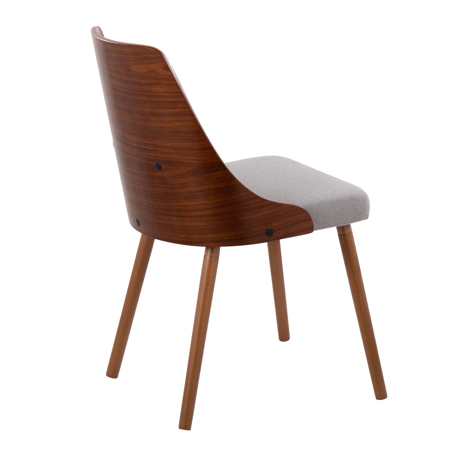 Anabelle - Mid-Century Modern Chair (Set of 2) - Walnut / Gray