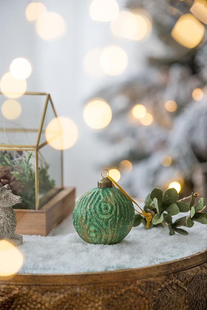 Christmas Ball Ornaments, Decorative Hanging Ball Christmas Tree Ornaments, For Holiday Party Decorations (Set of 12) - Green