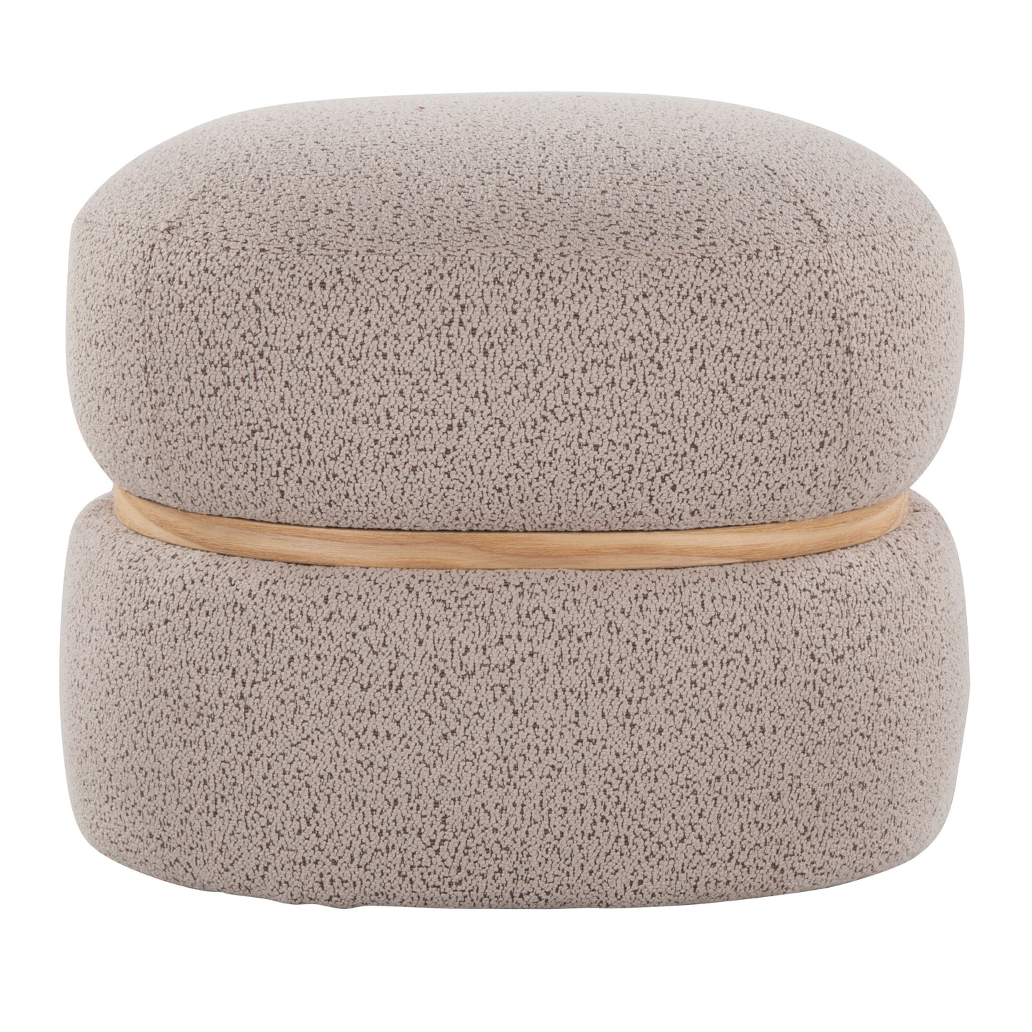 Cinch - Contemporary Pouf Ottoman - Beige / Natural