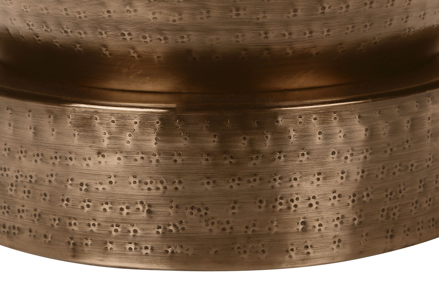 Drum Accent Side Table, Contemporary And Modern - Copper