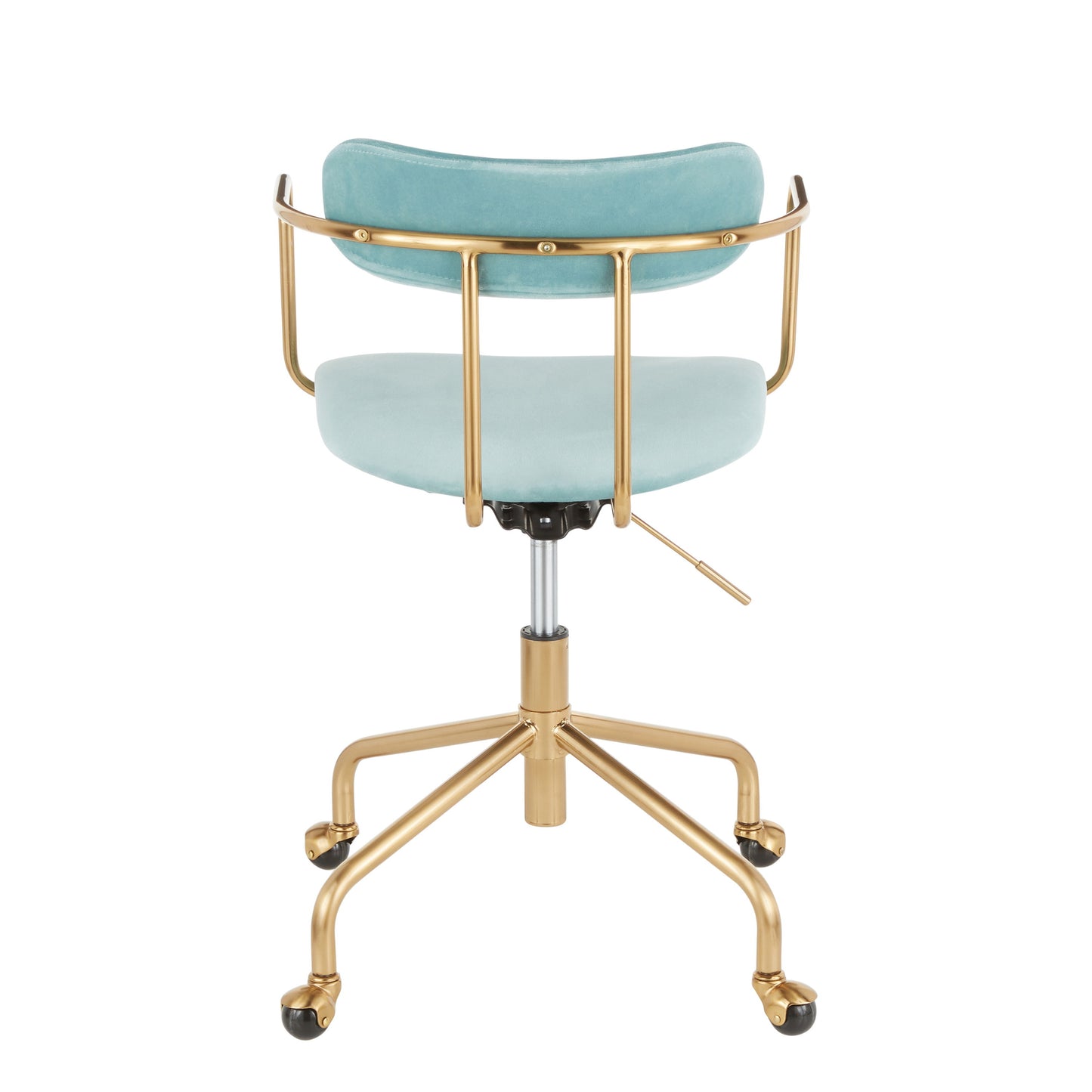 Demi - Contemporary Office Chair - Gold / Light Blue