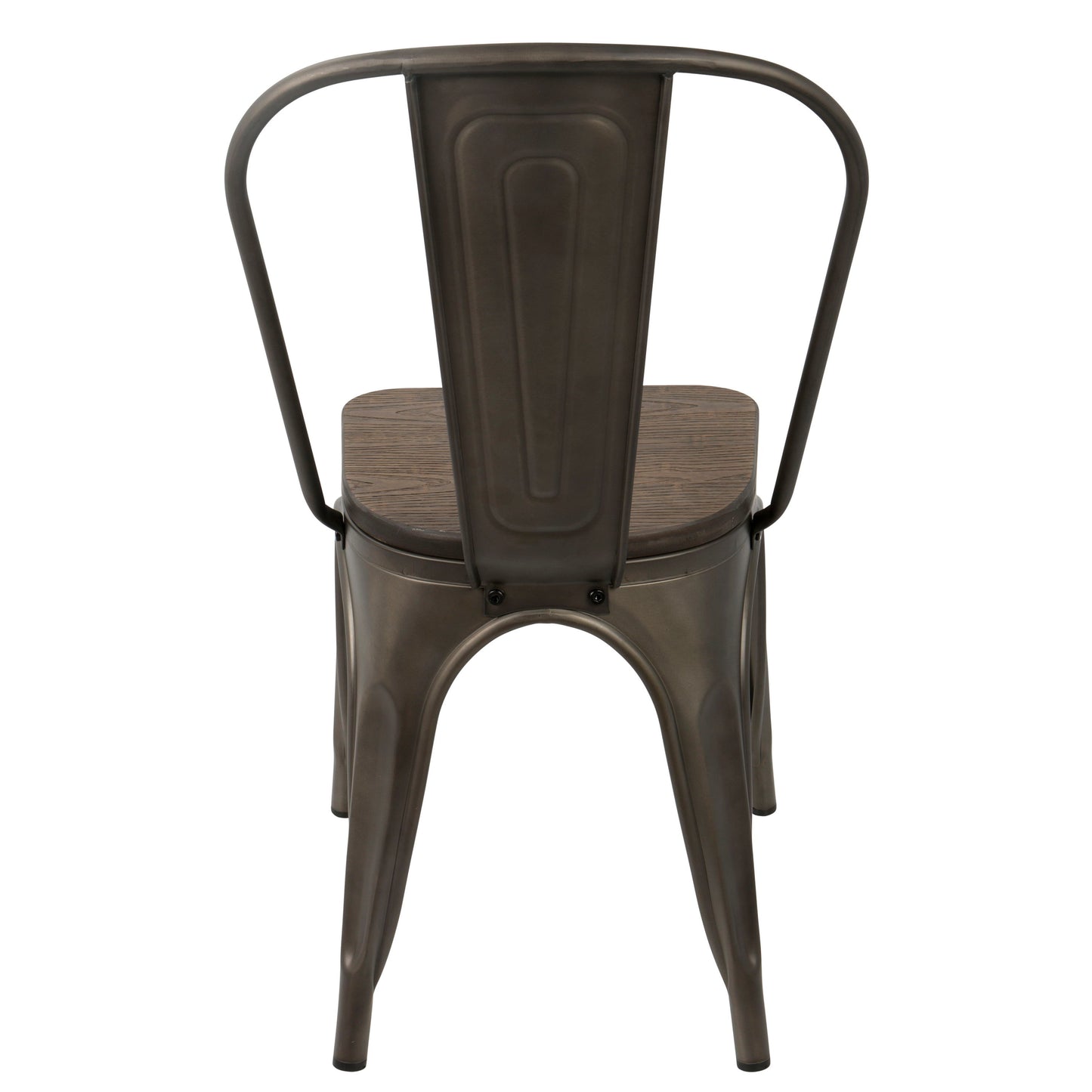 Oregon - Industrial / Farmhouse Stackable Dining Chair (Set of 2) - Espresso