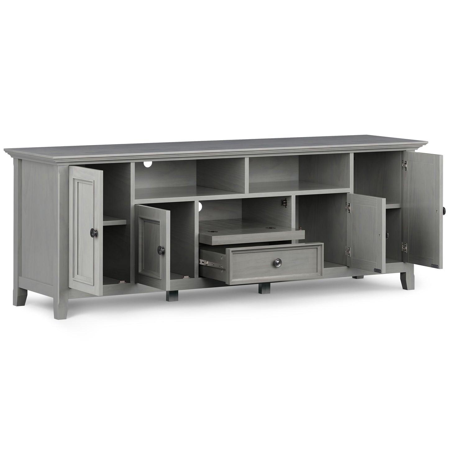 Amherst - Wide TV Media Stand - Fog Gray