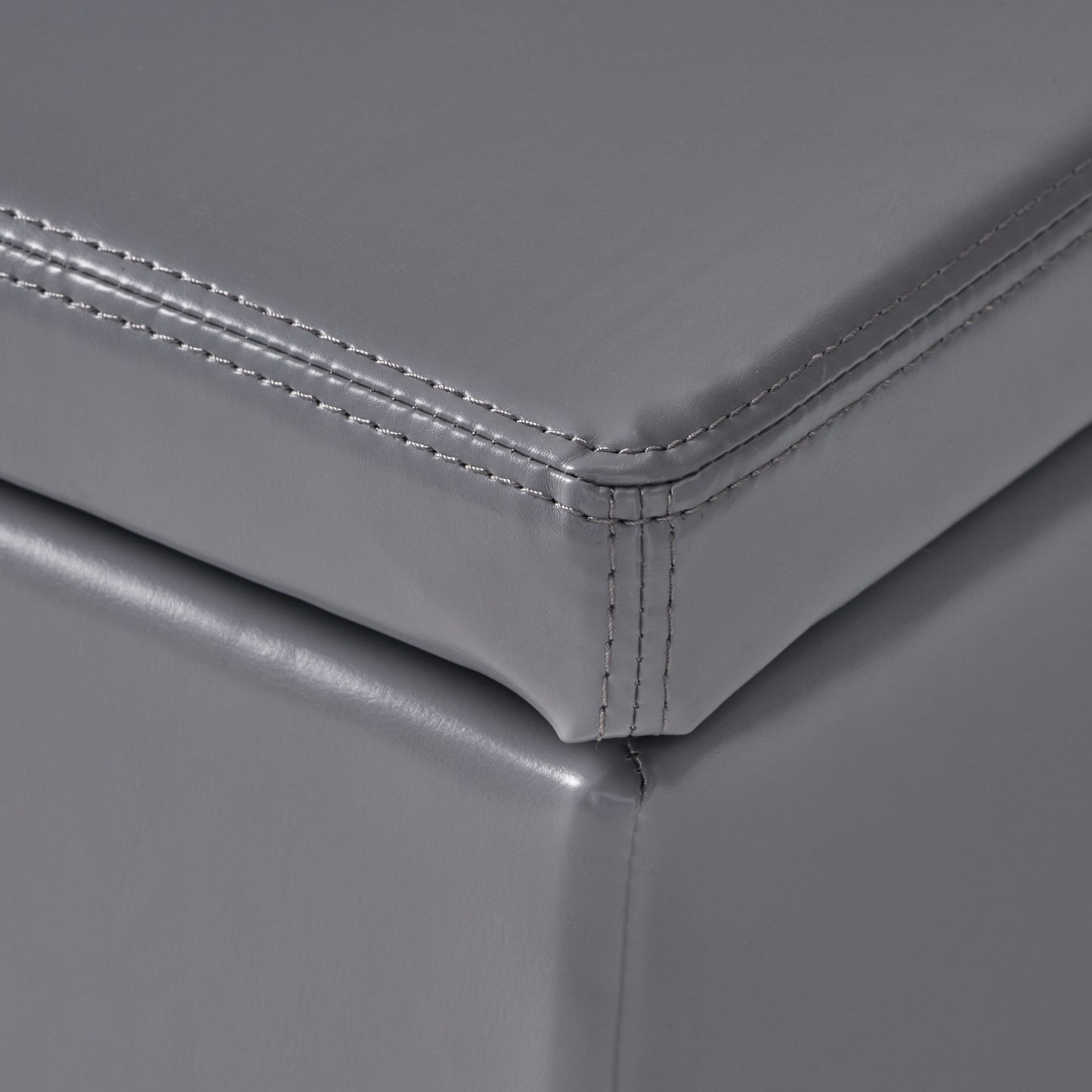 Glouster - Contemporary Storage Ottoman With Versatile Functionality - Gray