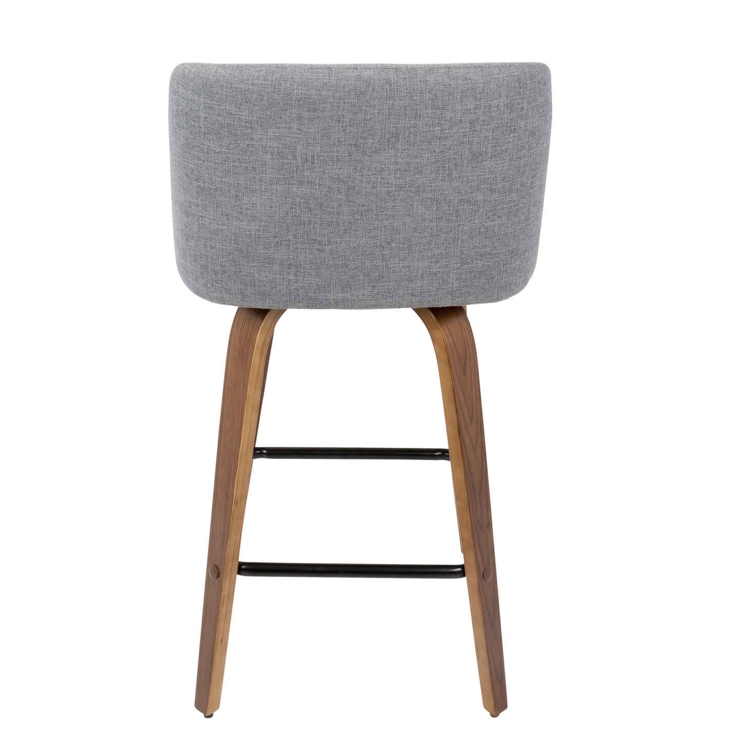 Toriano - Mid-Century Modern Counter Stool (Set of 2) - Gray / Walnut