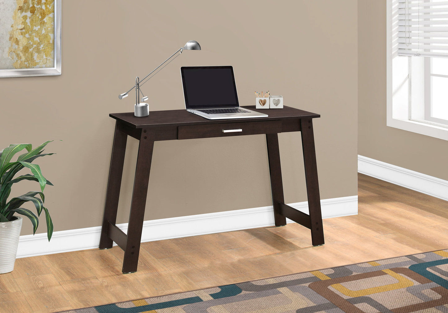 Computer Desk For Home Office, Laptop, Storage Drawers, Contemporary And Modern - Espresso