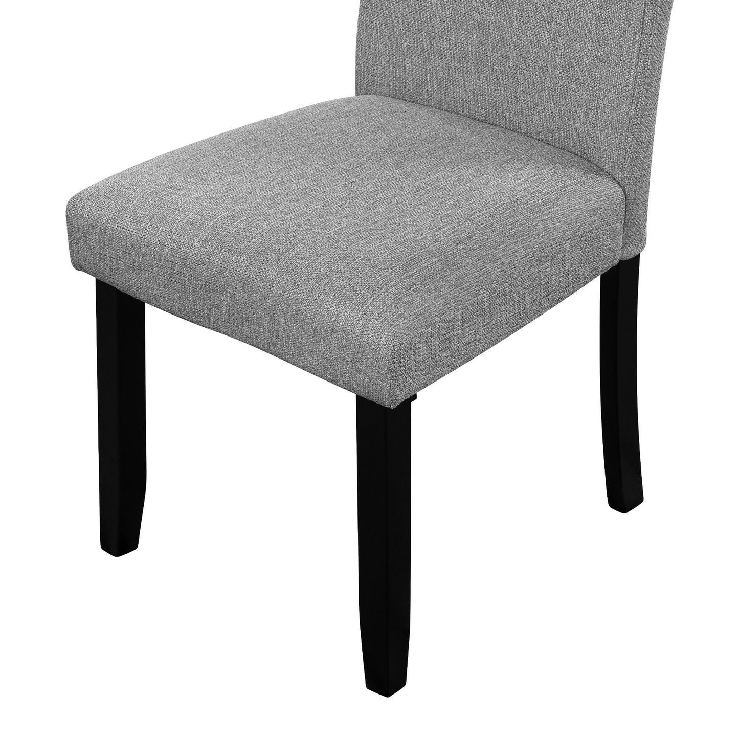 5 Piece Round Dining Table Set, Modern Dining Table And 4 Upholstered Chairs For Dining Room, Kitchen Room, Living Room - Gray / Black
