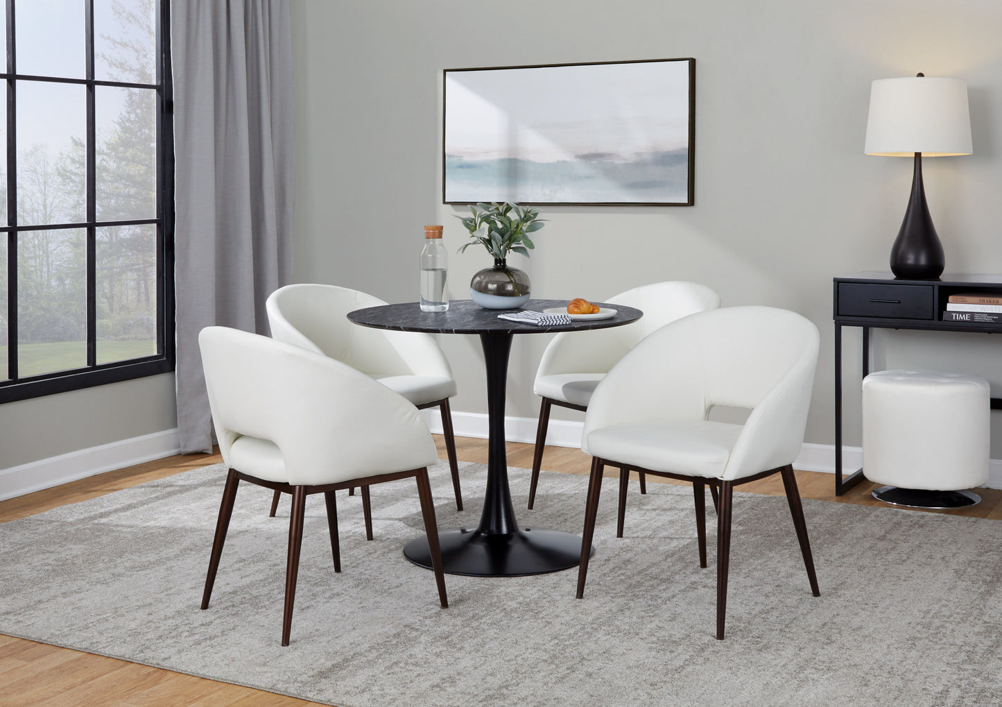 Renee - Contemporary Chair - Copper / White